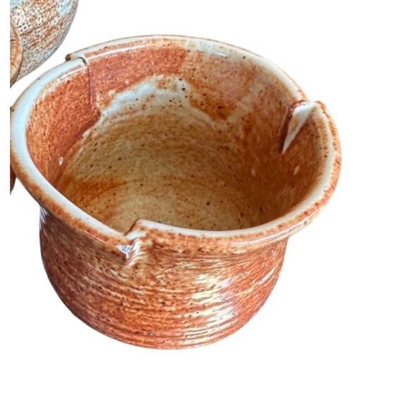 Handmade Rustic Stone Studio Pottery “Mingei-sota” Style Tea Pot & 4 Unique Tea - Picture 4 of 14